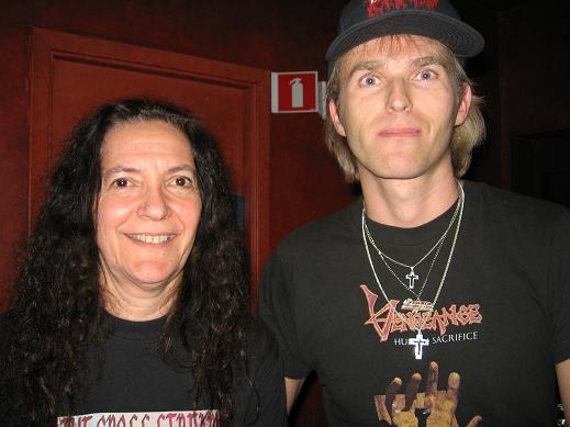 Cindy with Johannes (The Metal Bible)